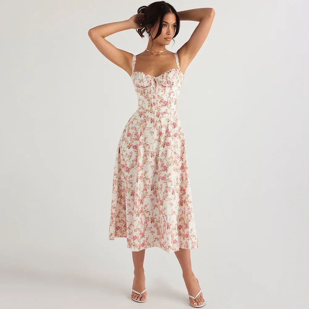 Sexy Floral Cut Dress